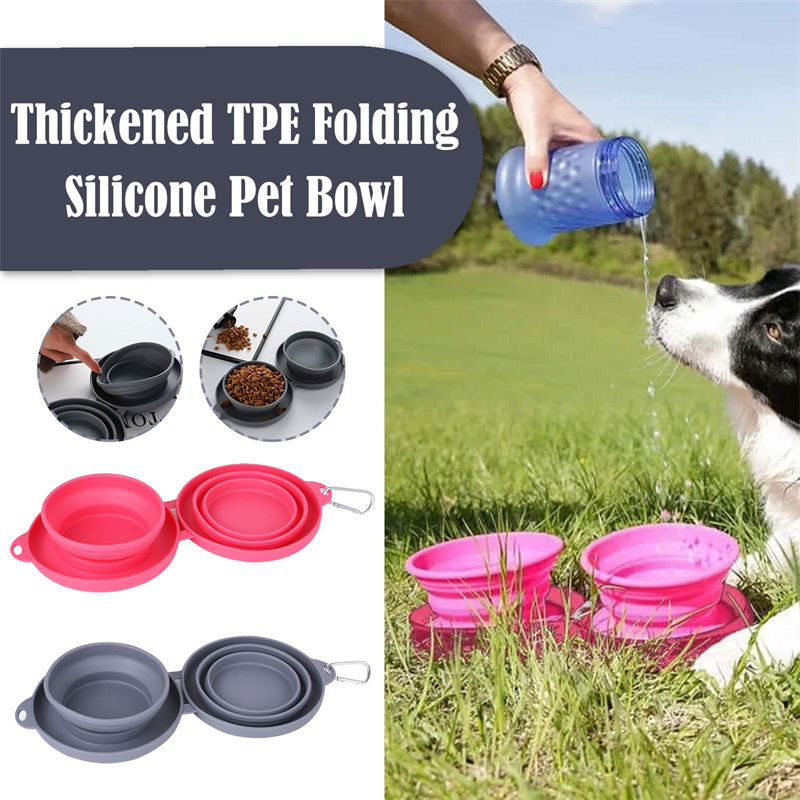 Rubber Foldable Double Bowl - Super Nice Products