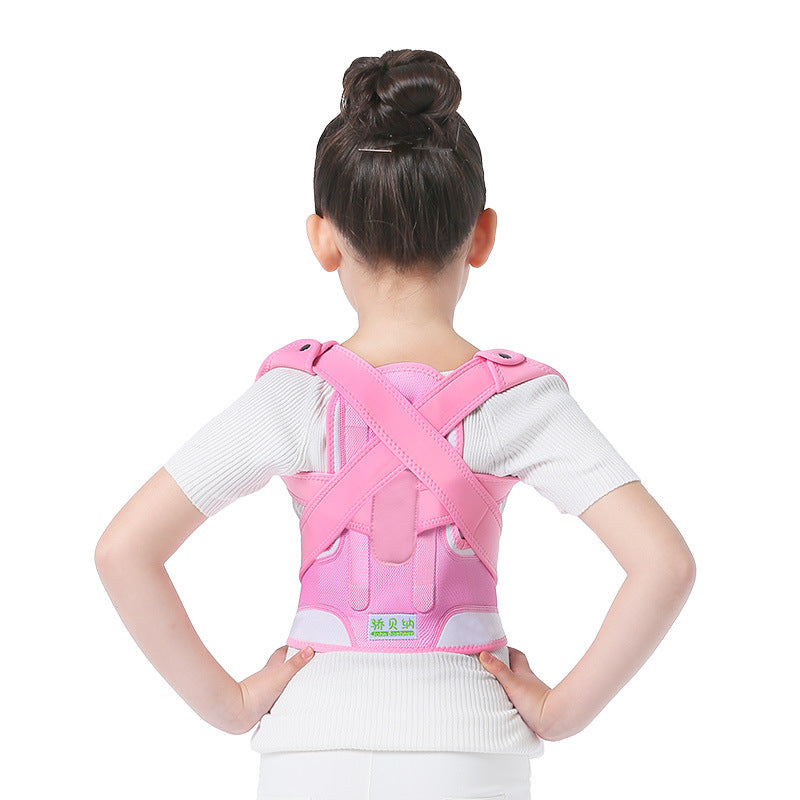 Children's back-enhanced back correction belt Children's adolescent spine correction with straight strap
