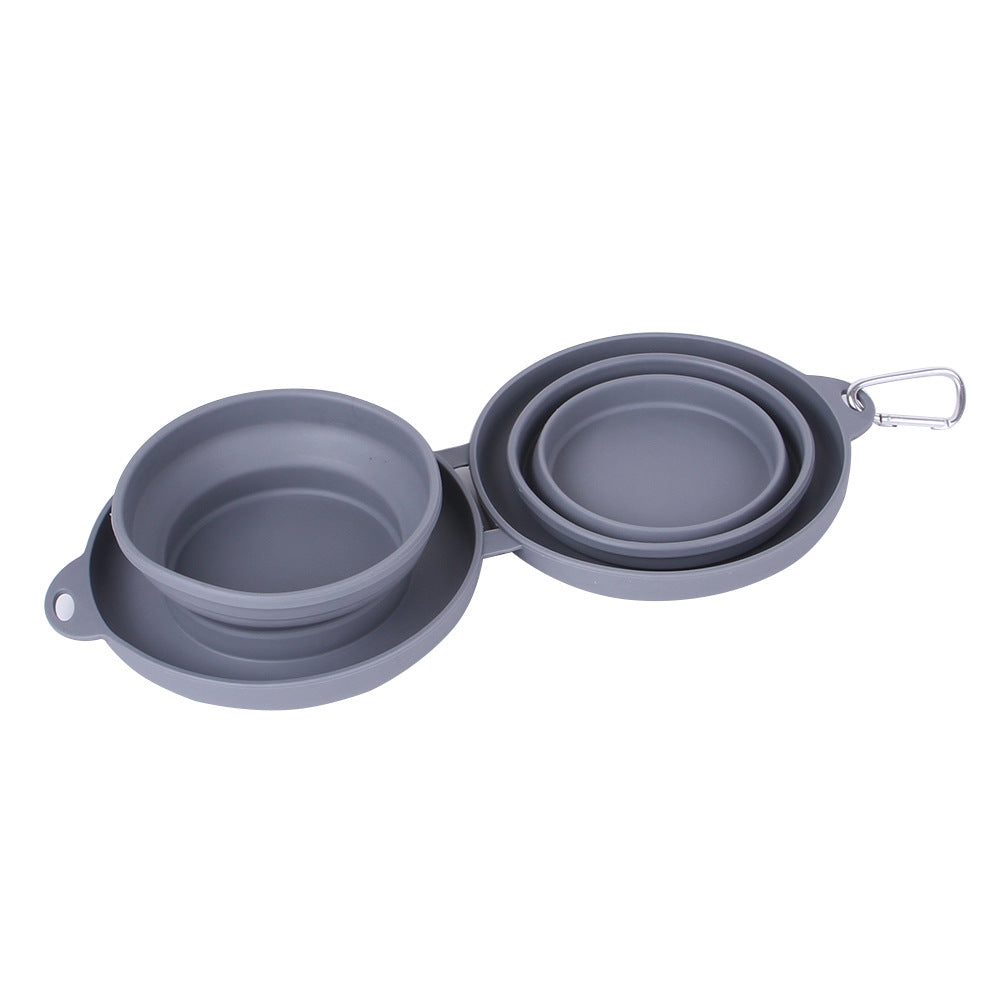 Rubber Foldable Double Bowl - Super Nice Products