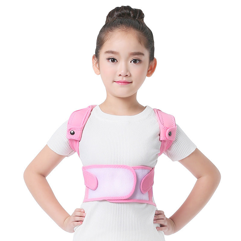 Children's back-enhanced back correction belt Children's adolescent spine correction with straight strap