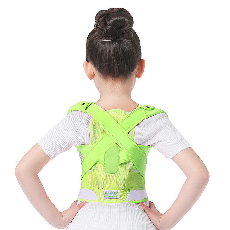 Children's back-enhanced back correction belt Children's adolescent spine correction with straight strap