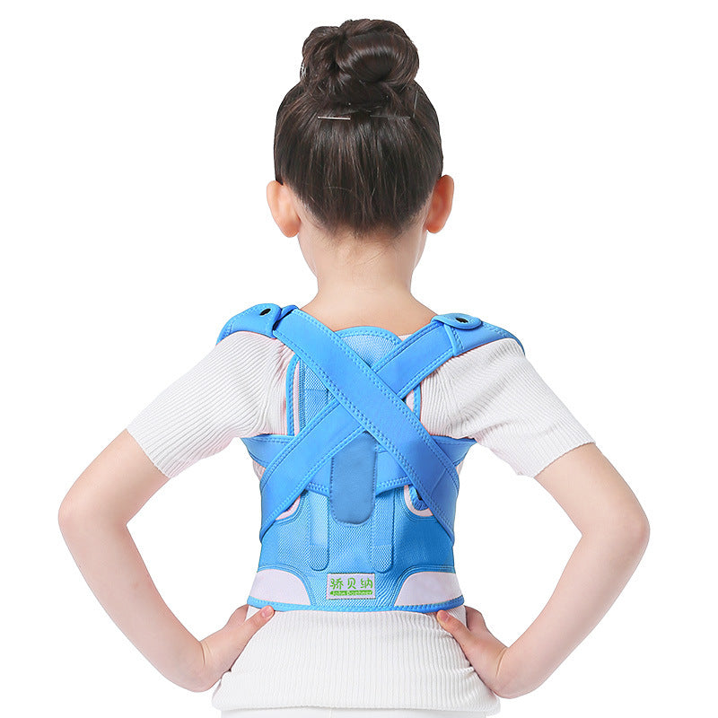 Children's back-enhanced back correction belt Children's adolescent spine correction with straight strap