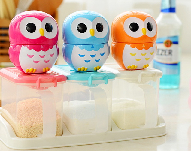 Owl Cartoon Kitchen Timers 60 Minutes Cooking Mechanical Home Decorating Blue Dial Timers High Quality Kitchen Tools Gadget