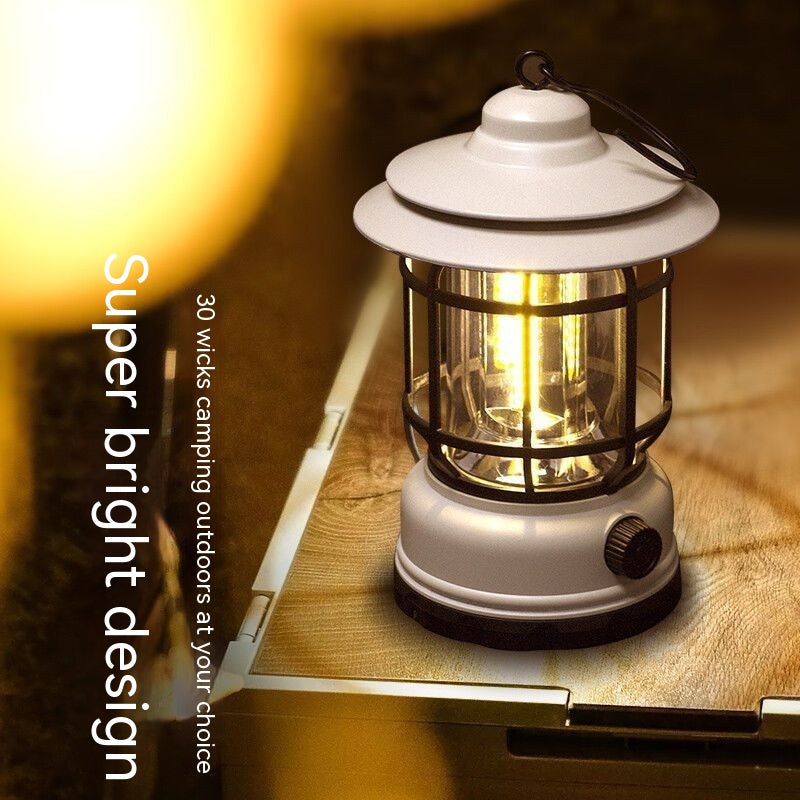 Outdoor Camping Lantern Retro Multi-functional Warm Light