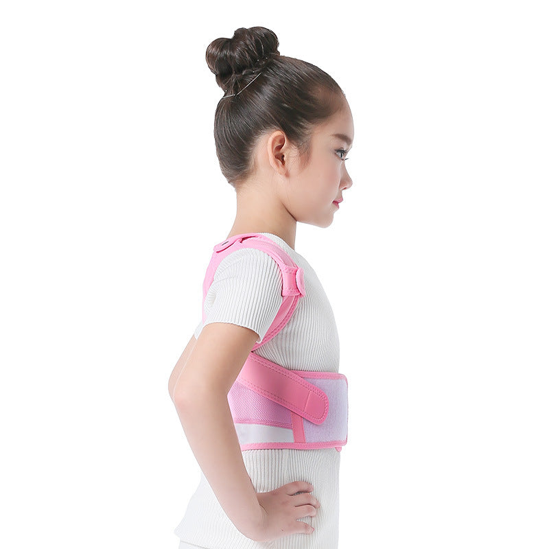 Children's back-enhanced back correction belt Children's adolescent spine correction with straight strap